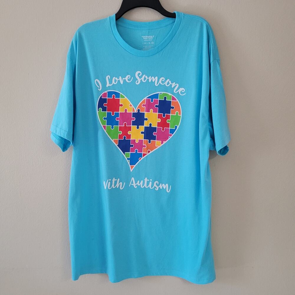 "I Love Someone with Autism" Awareness T-Shirt - 2XL
